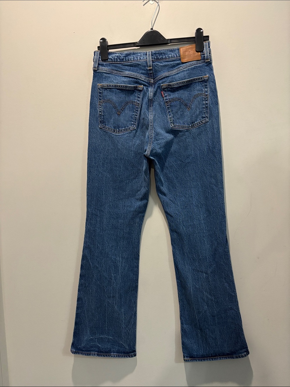 Levi’s Ribcage Boot High Rise Blue Bootcut Jeans Size 30 Western Y2K 90s - Picture 7 of 15